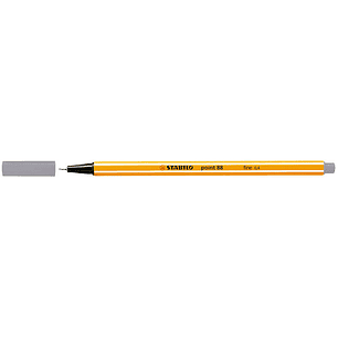 Stabilo Point 88 Rotulador de Punta Fina de Fibra - Trazo de 0.4 mm - Tinta con Base de Agua - Color Gris Oscuro