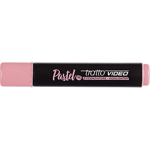 Tratto Video Pastel Marcador Fluorescente - Punta Biselada - Tinta al Agua - Secado Rapido - Color Rosa Pomelo