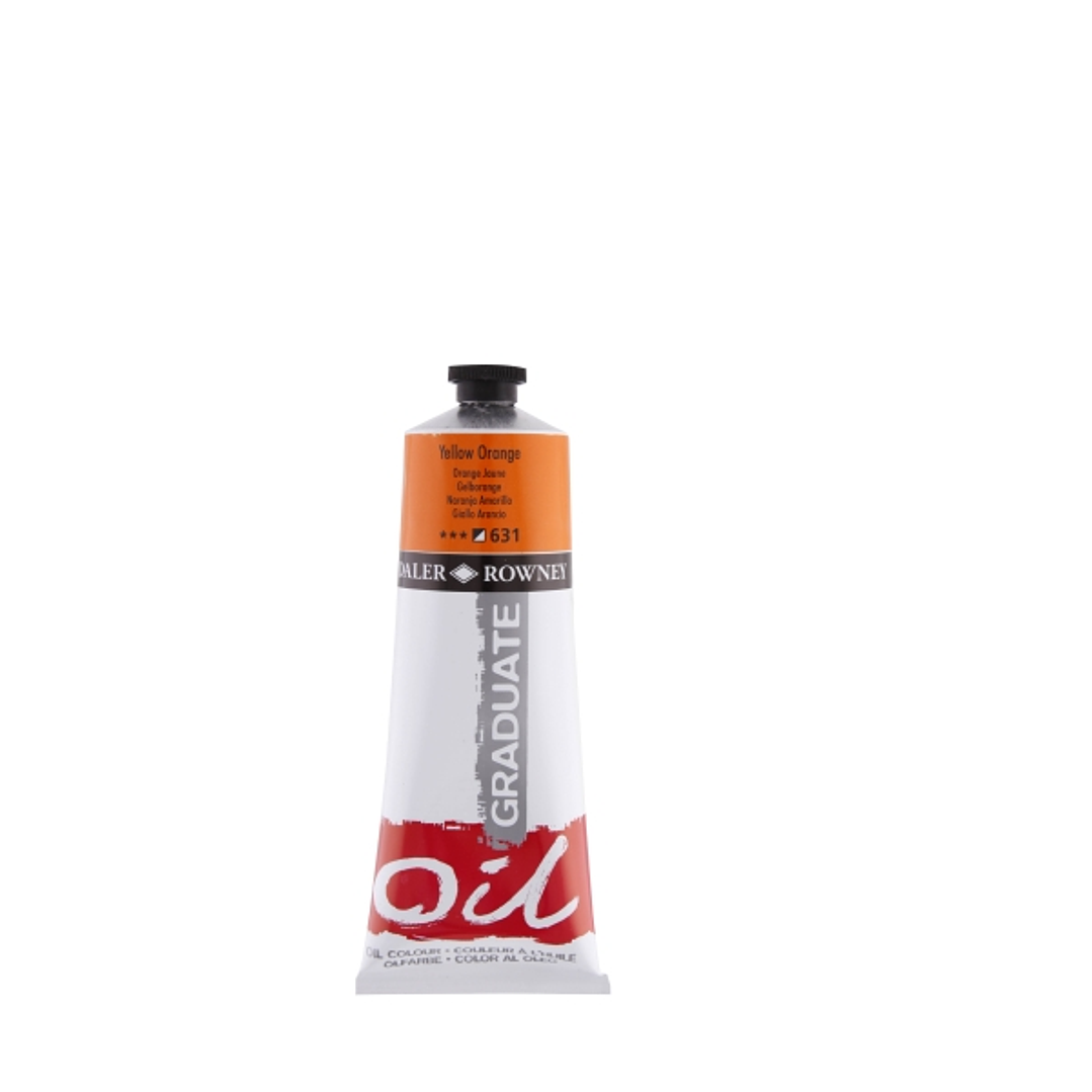 Daler Rowney Graduate Pintura al Oleo - Tubo de Aluminio - 220ml - Color Amarillo Anaranjado 1