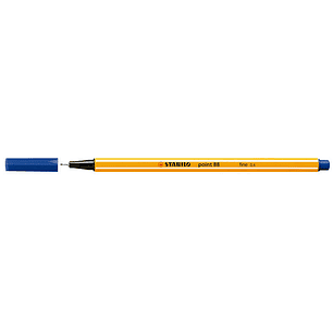 Stabilo Point 88 Rotulador de Punta Fina de Fibra - Trazo de 0.4 mm - Tinta con Base de Agua - Color Azul Oscuro