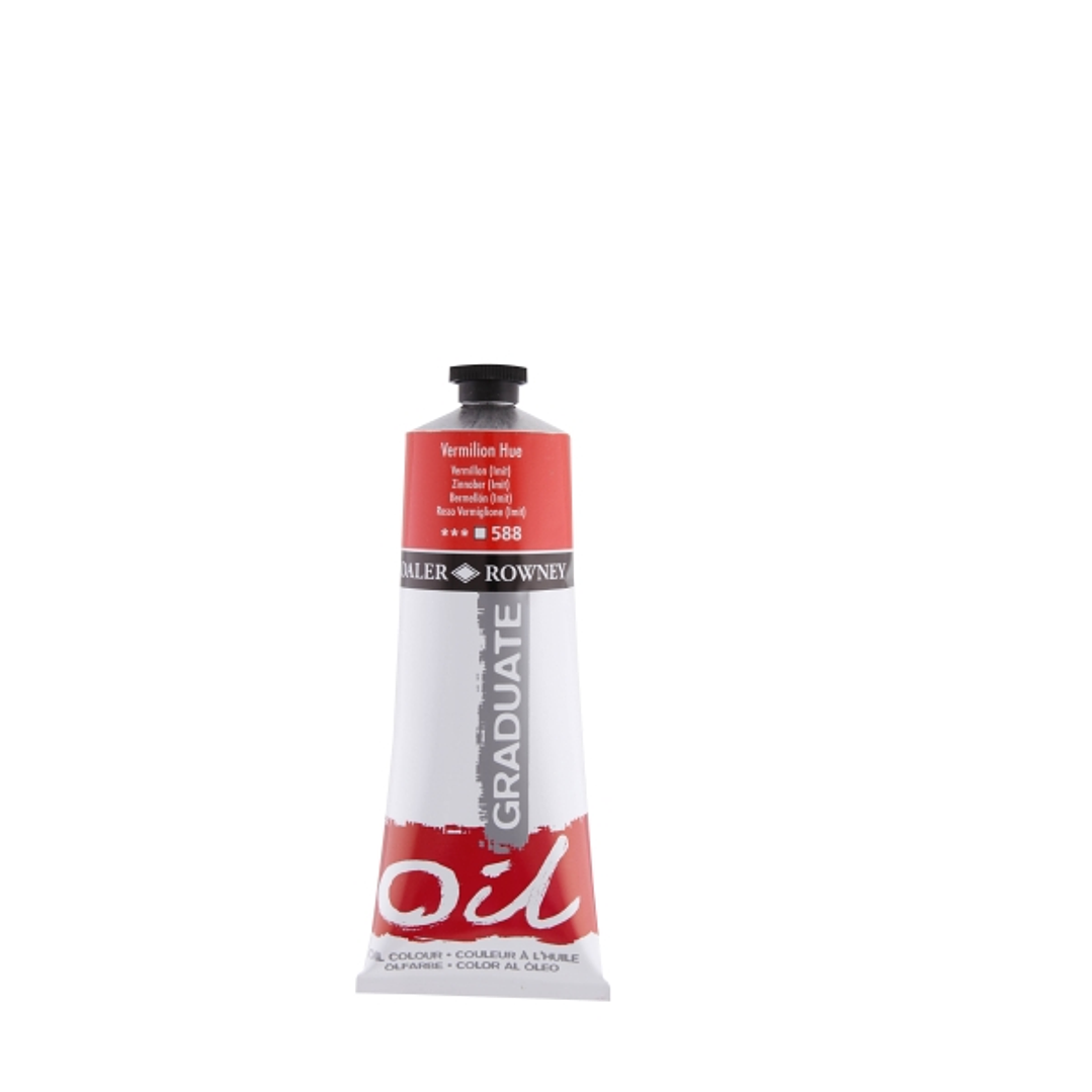 Daler Rowney Graduate Pintura al Oleo - Tubo de Aluminio - 220ml - Color Bermellon 1