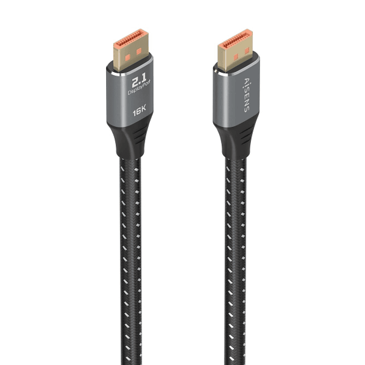 Aisens Cable DISPLAYPORT V2.1 16K@60HZ 80GBPS - DP/M-DP/M - 2.0m - Color Negro 1