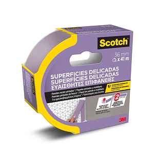Scotch Cinta de Enmascarar para Superficies Delicadas - 36mm x 41m - 100% PEFC - Color Morado