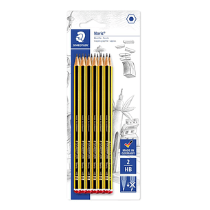 Staedtler Noris 120 Pack de 12 Lapices de Grafito Hexagonales HB - Resistencia a la Rotura - Madera de Bosques Sostenibles