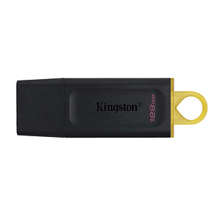 Kingston DataTraveler Exodia Memoria USB 128GB - USB 3.2 Gen 1 - Con Tapa - Enganche para Llavero - Color Negro (Pendrive)