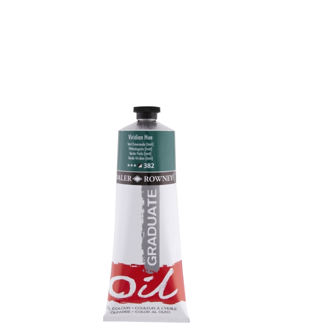 Daler Rowney Graduate Pintura al Oleo - Tubo de Aluminio - 220ml - Color Viridiano 1