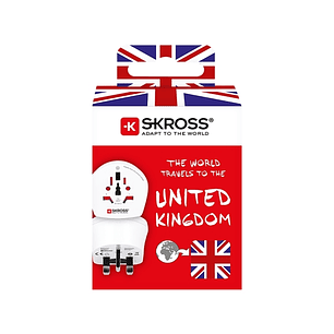 Skross Adaptador de Viaje del Mundo a Reino Unido - Color Blanco