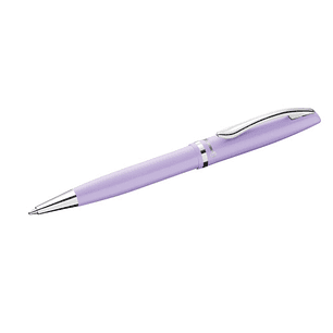 Pelikan Jazz Pastel Boligrafo con Mecanismo de Giro - Punta Mediana - Cuerpo Lacado - Recargable - Color Lavanda Pastel