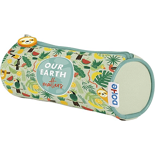 Dohe WWF Tropic Portatodo Simple Redondo - Cierre con Cremallera y Tirador de Goma