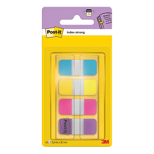 Post-It Index Dispensador con 40 Marcadores Reposicionables - Forma Rectangular - Colores Surtidos