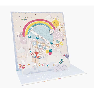 Pictura Tarjeta 3D Pop-Up - 16x16cm - Tematica Cielo - Embolsada Individualmente - Incluye Sobre Blanco - Papel con Certificacion FSC