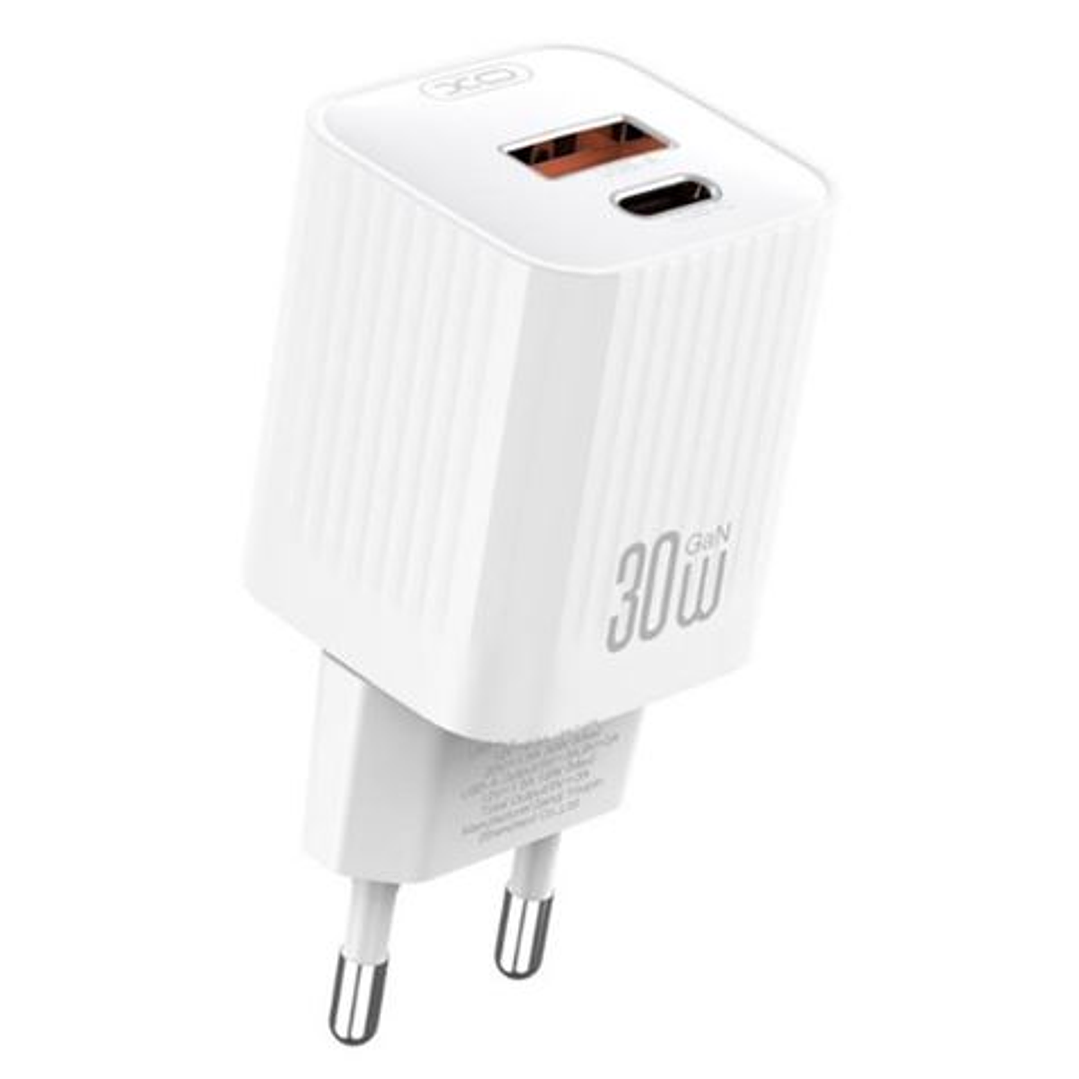 XO L149 Cargador de Corriente 30W - USB-A y USB-C - Alto Rendimiento - Color Blanco 1