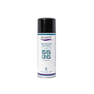 Ewent Spray de Pegamento Reposicionable - Secado Rapido - 395gr - Color Transparente