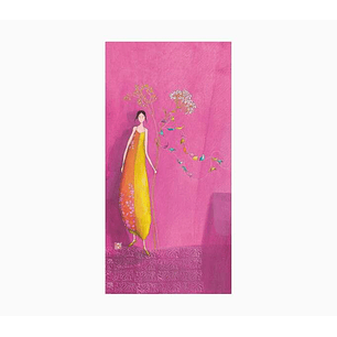 Pictura Gaëlle Boissonnard Tarjeta Doble - Acabado en Barniz de Relieve UV Grueso - Laminado Mate de Tacto Suave - 10.5x21cm - Papel con Certificacion