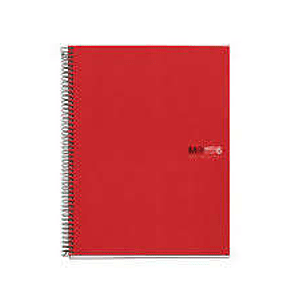 Miquel Rius Notebook6 Cuaderno de Espiral Formato A5 - 150 Hojas de 70gr Microperforadas con 2 Taladros - Cubiertas de Polipropileno - Cuadricula 5x5 