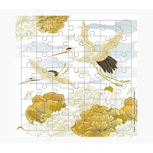 Pictura Tarjeta Puzzle - 15.5x15.5cm - Tematica Grullas - 49 Piezas - Incluye Tarjeta Plegada y Sobre Blanco - Certificacion FSC