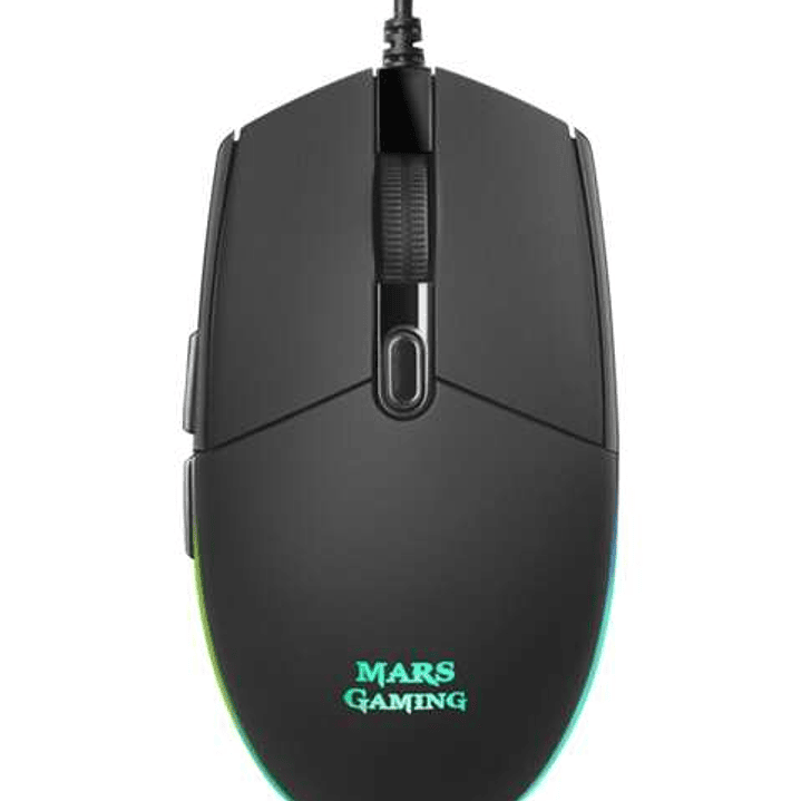 Mars Gaming MMG Raton Gaming USB 3200dpi - 6 Botones - Iluminacion LED RGB - Uso Diestro - Cable de 1.60m 1
