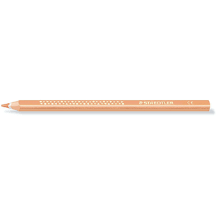 Staedtler Jumbo Noris 128 Lapiz Triangular de Color - Mina de 4mm - Resistencia a la Rotura - Diseño Ergonomico - Color Beige