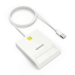 Aisens Lector de Tarjeta Inteligente DNI - Color Blanco