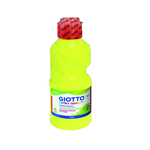 Giotto Extra Quality Fluo Tempera - 250ml - Lispa para el Uso - Botella Bio Pet - Color Amarillo Fluorescente