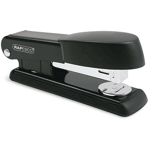 Rapesco Bowfin Grapadora Metalica de Sobremesa - Hasta 25 Hojas - Grapas 26/6, 24/6 - Grapado Cerrado y Abierto - Color Negro