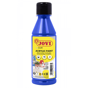 Jovi Jovidecor Acryl Pintura Acrilica - Acabado Satinado - Alto Poder Cubriente - Facil Aplicacion - Resistente al Agua y Jabon - Color Azul