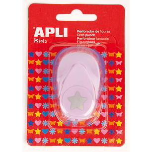 Apli Perforadora de Papel en Forma de Estrella - Figura de 16mm - Alta Calidad para Papel, Carton y Cartulina - Deposito de Restos de Papel - Doble Us