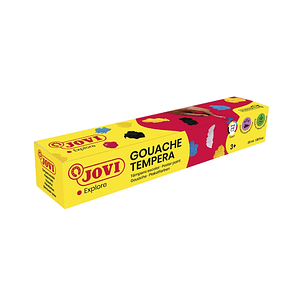 Jovi Gouache Estuche de 5 Botes de Tempera Escolar 35ml - Mezclables - para Papel, Cartulina, Madera, Tela, Pasta de Modelar y Fango - Incluye Pincel 