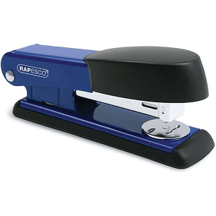 Rapesco Bowfin Grapadora Metalica de Sobremesa - Hasta 25 Hojas - Grapas 26/6, 24/6 - Grapado Cerrado y Abierto - Color Azul/Negro