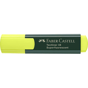 Faber-Castell Rotulador Marcador Fluorescente Textliner 48 - Punta Biselada - Trazo entre 1.2mm y 5mm - Tinta con Base de Agua - Color Amarillo