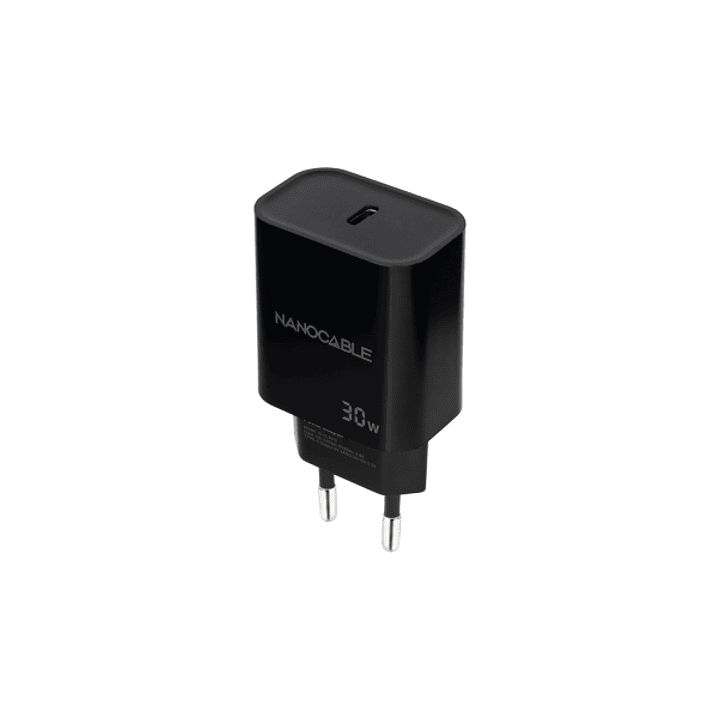Nanocable Cargador de Pared USB-C/PD 30W - Color Negro 1