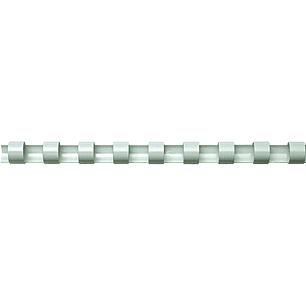 Fellowes Pack de 100 Canutillos de Plastico 8mm - Hasta 40 Hojas - Facil de Utilizar y Flexible - Alta Calidad - Color Blanco