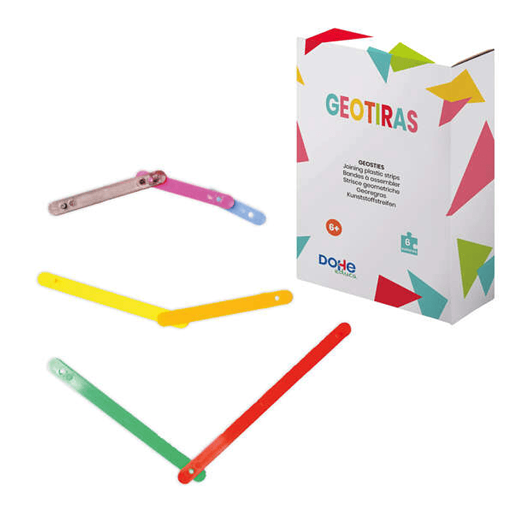 Dohe Geotiras - Tiras de Plastico para Construccion de Poligonos - Conectables con Pios y Agujeros - Ideal para Tercer Ciclo de Primaria 1