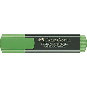 Faber-Castell Rotulador Marcador Fluorescente Textliner 48 - Punta Biselada - Trazo entre 1.2mm y 5mm - Tinta con Base de Agua - Color Verde