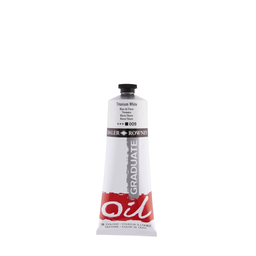 Daler Rowney Graduate Pintura al Oleo - Tubo de Aluminio - 220ml - Color Blanco Titanio 1