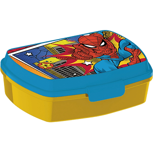 Safta Spider-Man Attack Sandwichera - PVC Sin BPA - Rectangular - 17x5.6x13.3cm - Color Amarillo