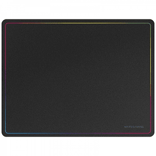 Mars Gaming Alfombrilla Gaming Nanotextil - Deslizamiento Suave - Efecto Rainbow - Base Antideslizante - Alta Durabilidad - Color Negro