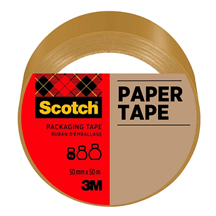 Scotch Cinta de Embalaje de Papel - 50mm x 5m - Color Marron