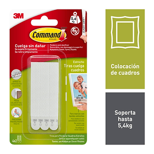 Command Tiras Adhesivas para Colgar Cuadros - Color Blanco
