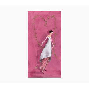 Pictura Aquarupella Gaëlle Boissonnard Tarjeta Doble 10.5x21cm - Acabado en Barniz de Relieve UV Grueso - Laminado Mate de Tacto Suave - Papel con Cer