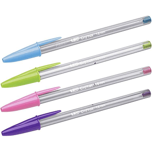 Bic Cristal Fun Boligrafo de Bola - Punta Redonda de 1.6mm - Trazo 0.42mm - Tinta con Base de Aceite - Colores Surtidos