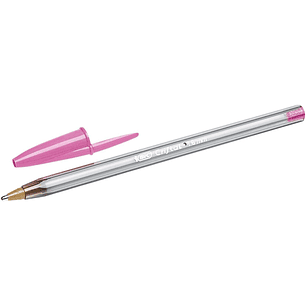 Bic Cristal Fun Boligrafo de Bola - Punta Gruesa de 1.6mm - Tinta con Base de Aceite - Color Rosa
