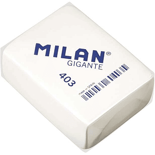 Milan 403 Goma de Borrar Gigante - Miga de Pan - Suave Caucho Sintetico - Color Blanco