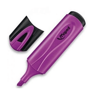 Maped Peps Classic Marcador Fluorescente - Punta Biselada - Trazo de 1 a 5mm - Ideal para Subrayar y Resaltar - Color Violeta