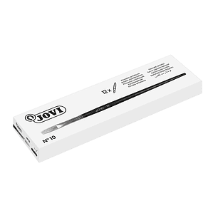 Jovi Pinceles Artisticos Planos Pelo de Cerda Nº 10 - Pelo Natural - Mango de Madera - Punta Plana - Pelo Duro - Color Varios