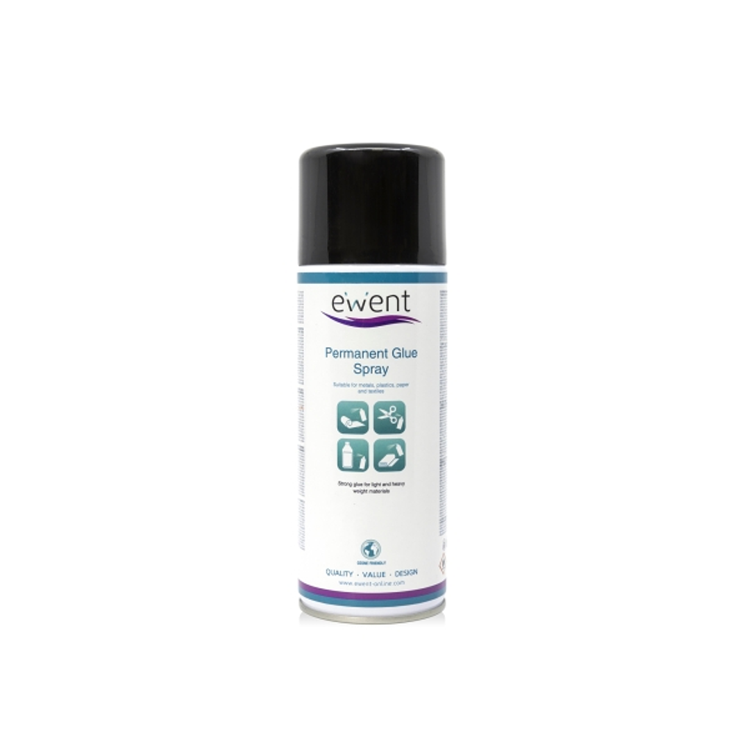 Ewent Spray de Pegamento Permanente - Secado Rapido - 395gr - Color Transparente 1