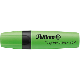 Pelikan Subrayador Textmarker 490 - Base de Agua - 3 Anchos de Trazo - Color Verde Fluorescente