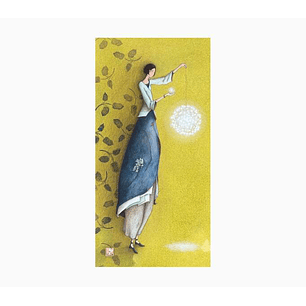 Pictura Aquarupella Gaëlle Boissonnard Tarjeta Doble 10.5x21cm - Acabado en Barniz de Relieve UV Grueso - Laminado Mate de Tacto Suave - Papel con Cer