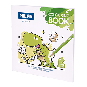 Milan Dino Land Cuaderno para Colorear Microperforado - Tematica Dinosaurios - 20 Ilustraciones Detalladas