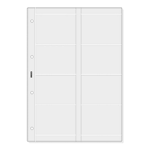 Finocam R4066 Pack de 6 Fundas Portatarjetas para Agendas Open - Formato A4 - 210x2x297mm - PVC - Color Gris Claro